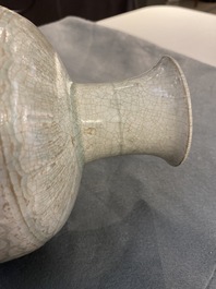 A Chinese qingbai vase with incised floral design, Song